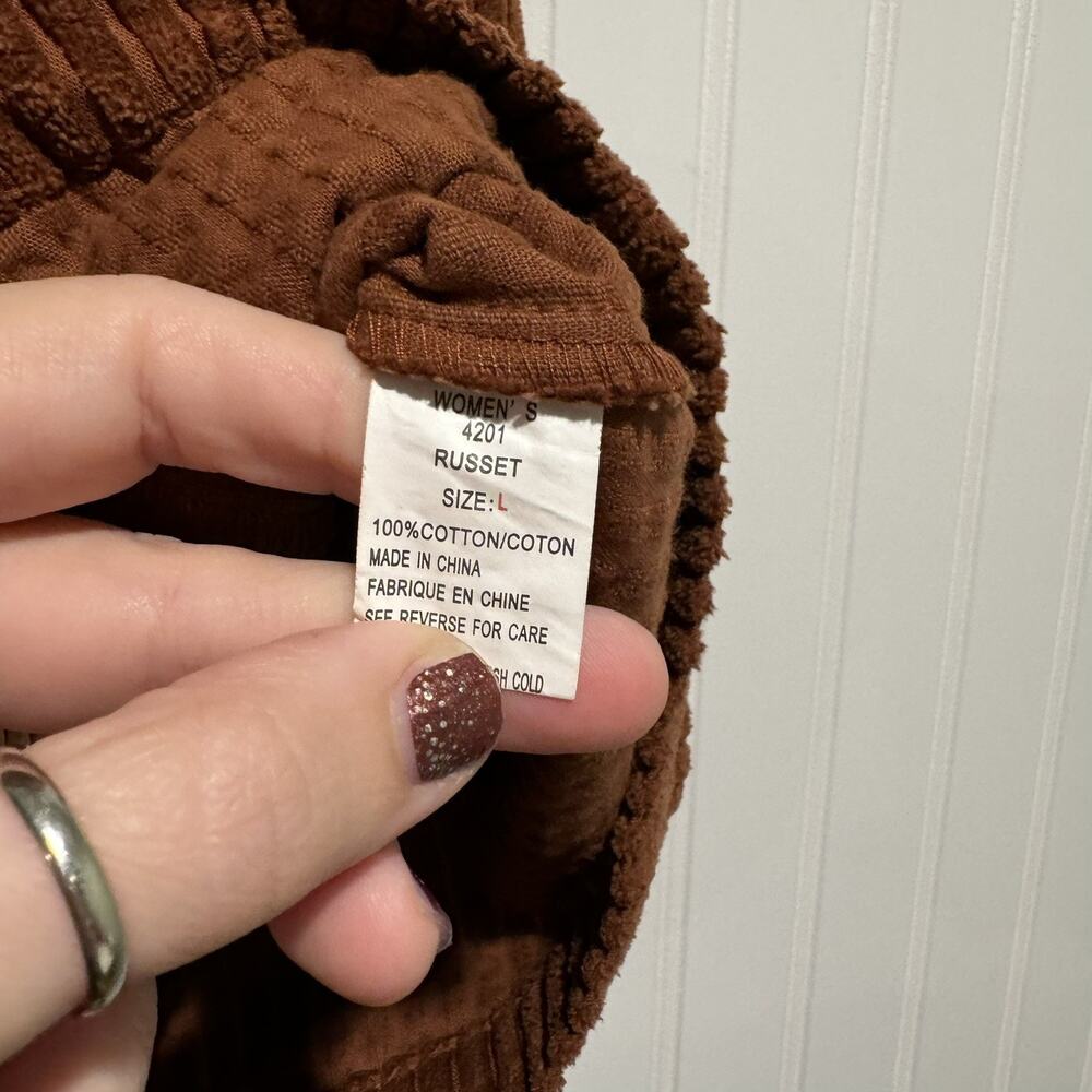 Woolrich Zip Up Cotton Corduroy Vest Rust Colored Size Large - Picture 5 of 6